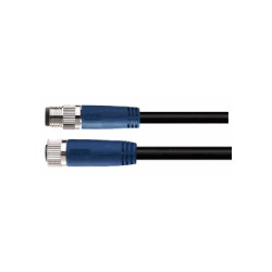 Cordon male/femelle M8, 3 pol.,   IP67, 4A, non-blindé